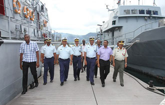 President Faure Visits Seychelles Coast Guard Base