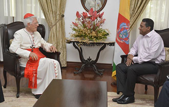 Courtesy Call by His Eminence, Cardinal Maurice Piat