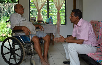 President Danny Faure visits Homes for the Elderly
