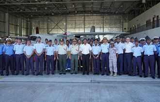 President Faure visits Seychelles Air Force and Central Bank
