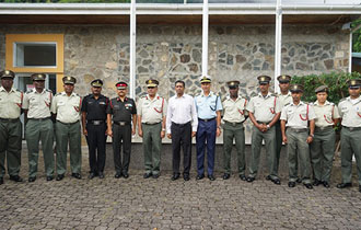President Faure visits Seychelles People’s Defence Forces Headquarters
