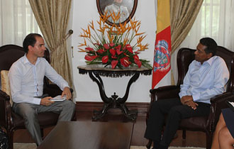 President Faure receives UNODC Regional Representative for Eastern Africa to Seychelles