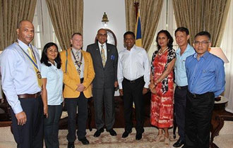 President receives Rotary International District Governor for Seychelles