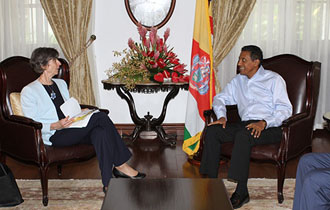 President Faure receives the World Bank Vice President for Sustainable Development