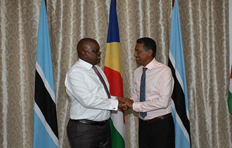 President Faure welcomes President of the Republic of Botswana