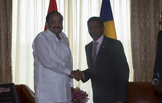 Vice President Shri M. Venkaiah Naidu call on the President Danny Faure