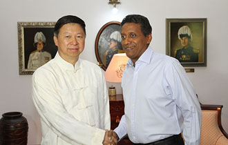 Courtesy call by Chinese party official on President Faure