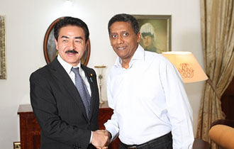 President Faure receives the State Minister for Foreign Affairs of Japan