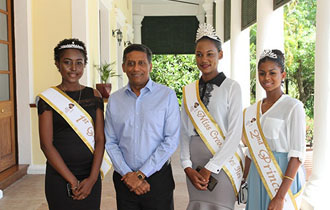 President Faure receives Miss Creole Des Îles Seychelles 2018