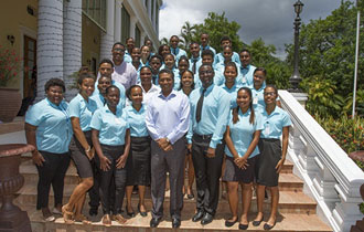 President Faure receives the 15th cohort of the Seychelles National Youth Assembly