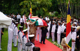 Former President René Lies in State at State House