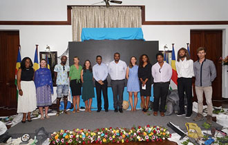 President Faure welcomes back Aldabra Clean-Up Project volunteers