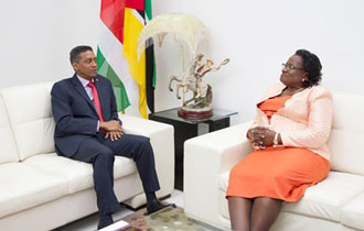 President meets Speaker of National Assembly in Mozambique