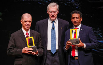 President Faure accepts Leadership Award from the National Geographic society