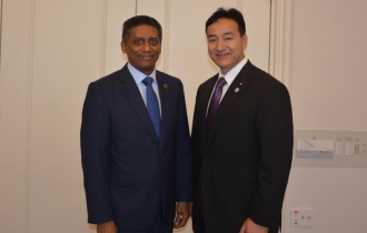 President Faure holds bilateral talks on the sidelines of TICAD 7