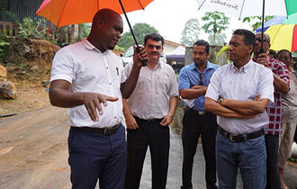 President Faure Visits the Port Glaud District